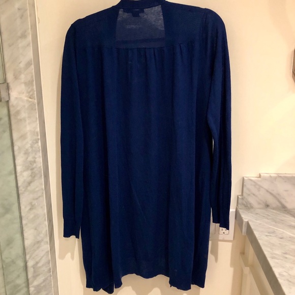 REDUCED ! DKNY silk/cashmere long cardigan indigo - Picture 2 of 6